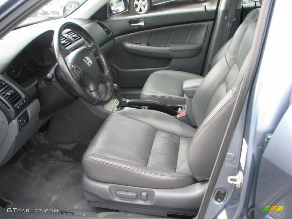 2007 Accord EX-L V6 Sedan - Cool Blue Metallic / Gray photo #8