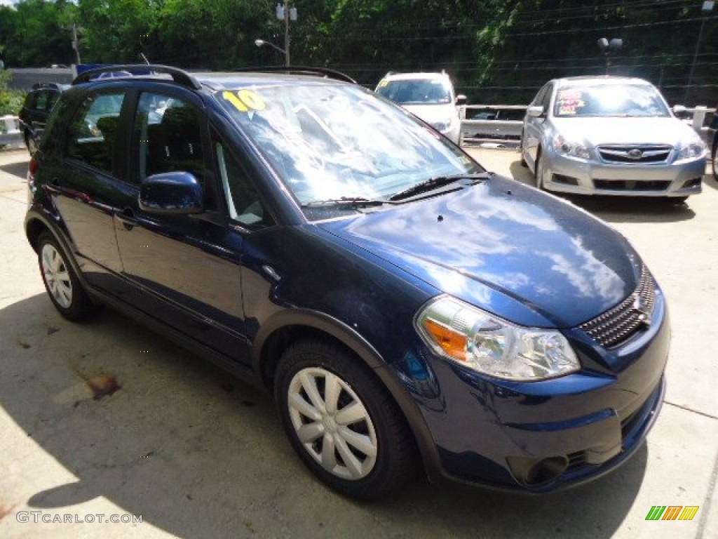 2010 SX4 Crossover AWD - Deep Sea Blue Metallic / Black photo #5