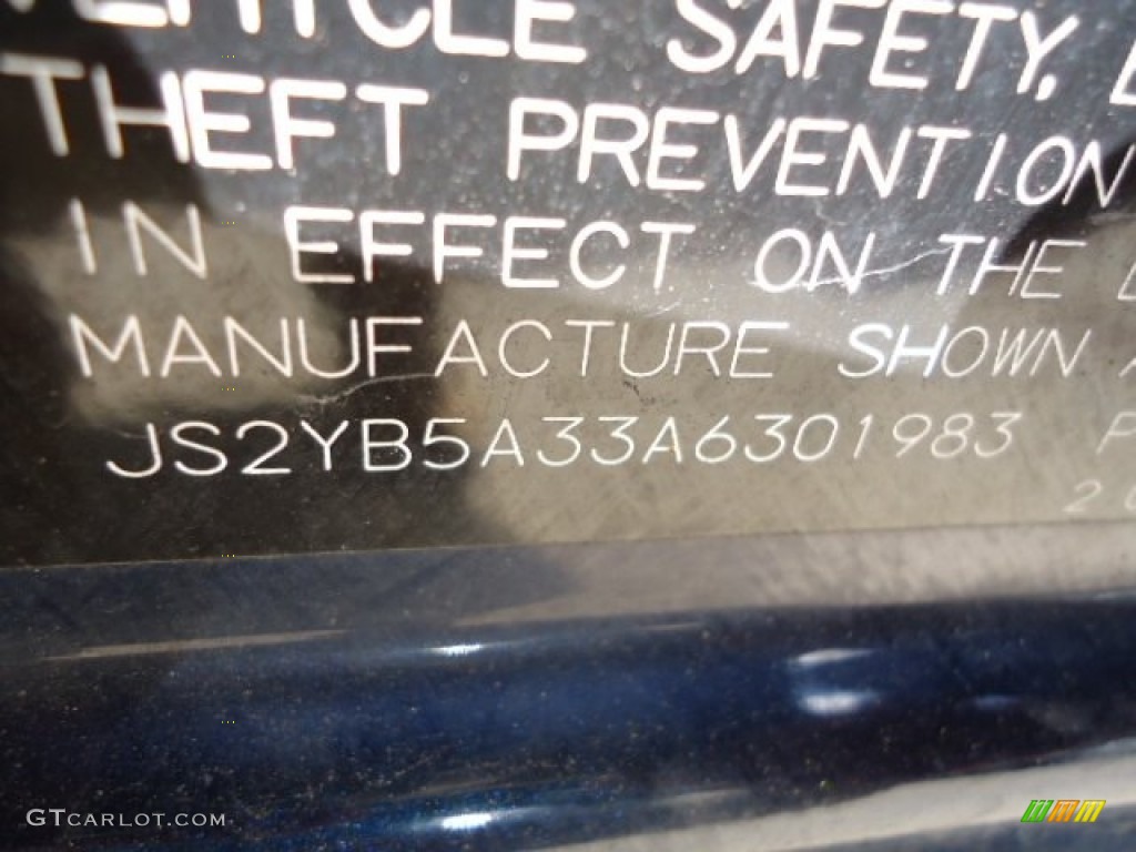 2010 SX4 Crossover AWD - Deep Sea Blue Metallic / Black photo #12