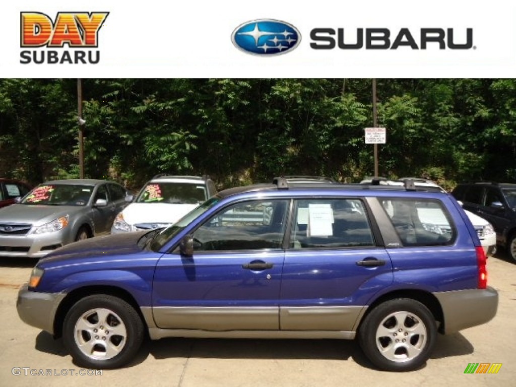 2003 Forester 2.5 XS - Pacifica Blue Metallic / Gray photo #1