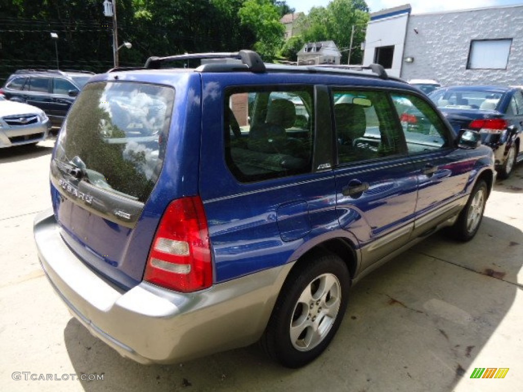 2003 Forester 2.5 XS - Pacifica Blue Metallic / Gray photo #3