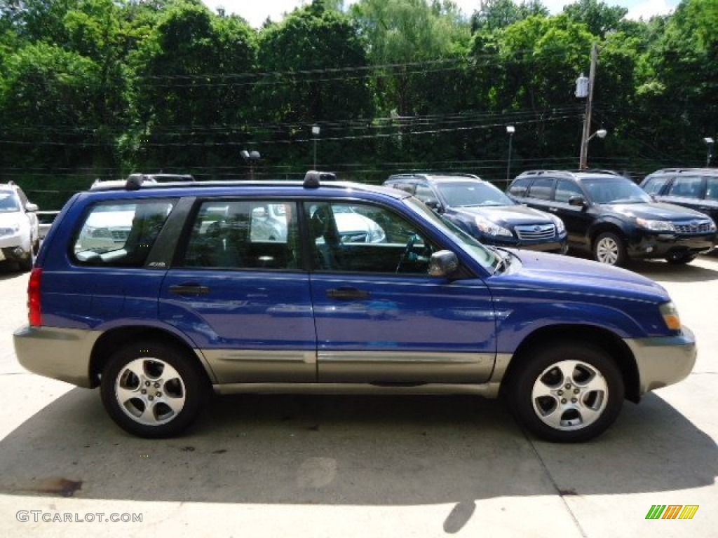 2003 Forester 2.5 XS - Pacifica Blue Metallic / Gray photo #4