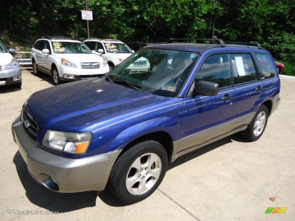 2003 Forester 2.5 XS - Pacifica Blue Metallic / Gray photo #6