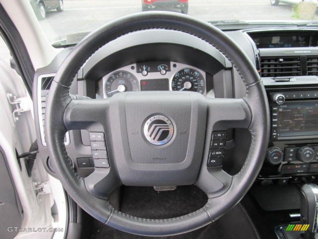 2010 Mercury Mariner V6 Premier 4WD Voga Package Voga Cashmere/Ash Steering Wheel Photo #65454619