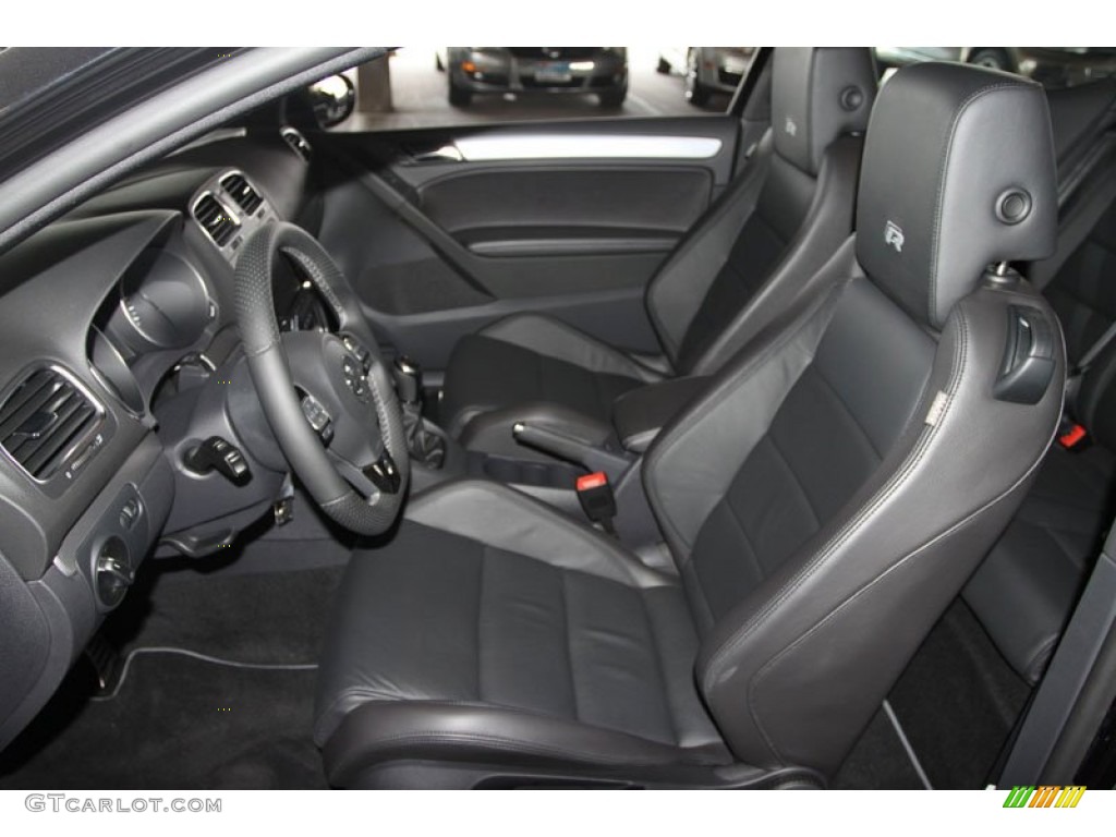 R Titan Black Leather Interior 2012 Volkswagen Golf R 2 Door 4Motion Photo #65455576