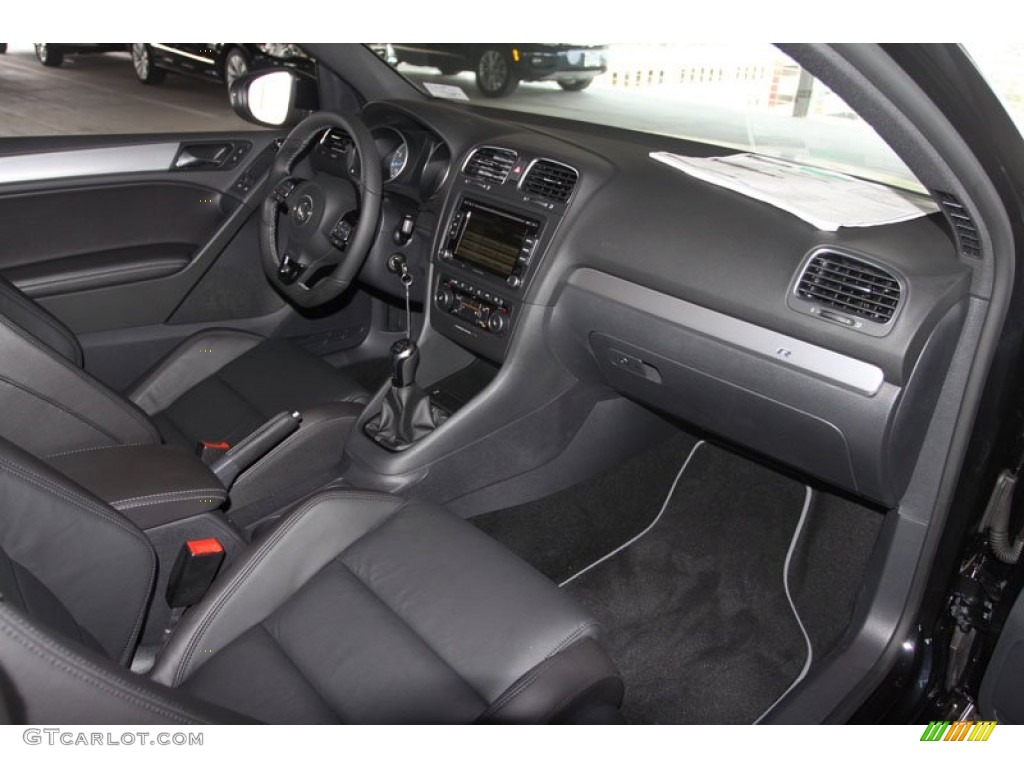 R Titan Black Leather Interior 2012 Volkswagen Golf R 2 Door 4Motion Photo #65455675