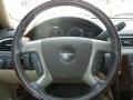 Cocoa/Light Cashmere 2009 GMC Sierra 1500 Denali Crew Cab Steering Wheel