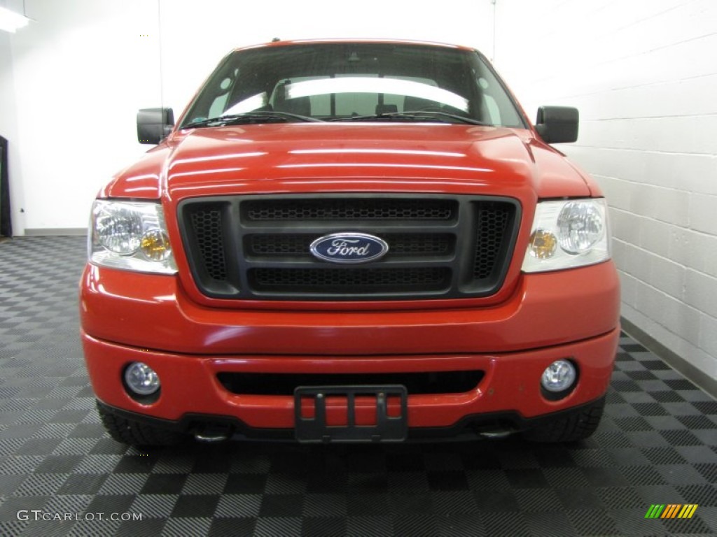 2008 F150 FX4 SuperCab 4x4 - Bright Red / Black/Medium Flint photo #2