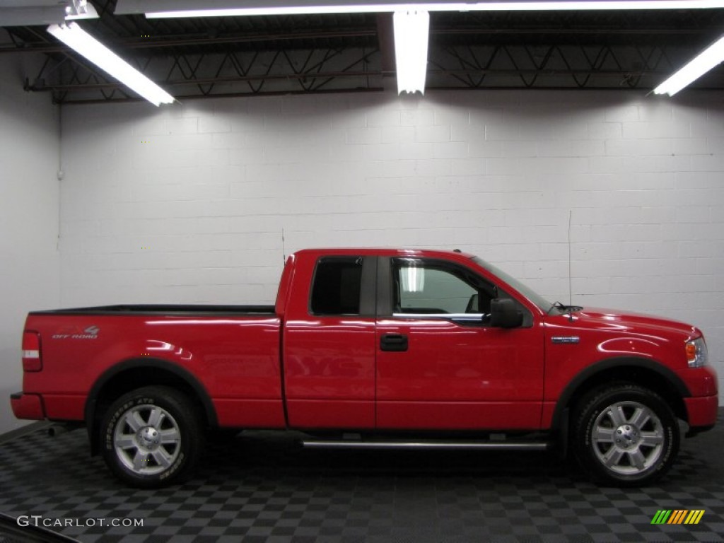 2008 F150 FX4 SuperCab 4x4 - Bright Red / Black/Medium Flint photo #6