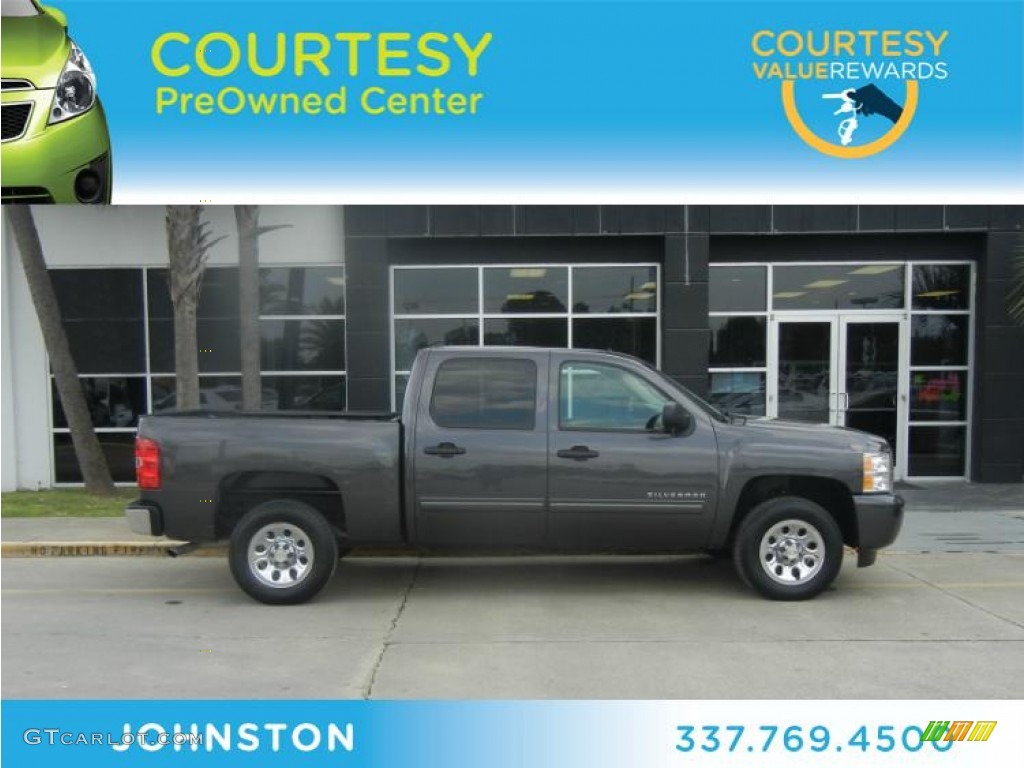 2011 Silverado 1500 LS Crew Cab - Taupe Gray Metallic / Dark Titanium photo #1