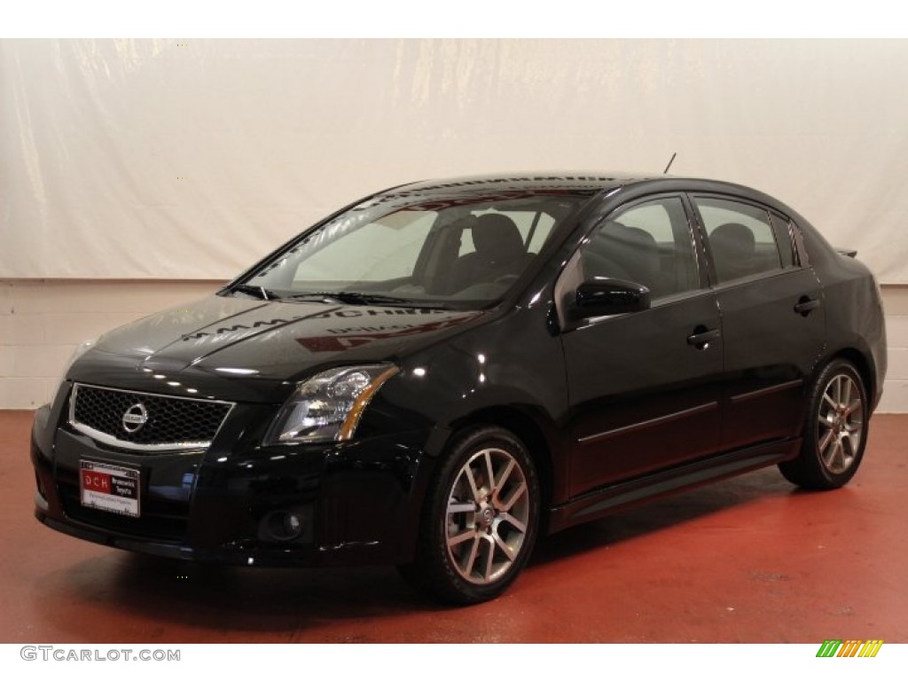 2008 Sentra SE-R Spec V - Super Black / SE-R Charcoal photo #1