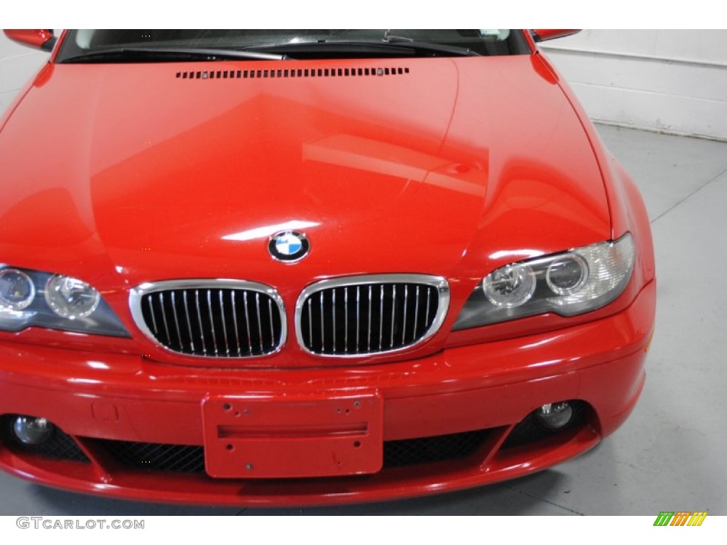 2004 3 Series 325i Coupe - Electric Red / Black photo #4