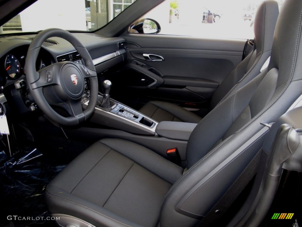 Black Interior 2012 Porsche New 911 Carrera Cabriolet Photo #65460316