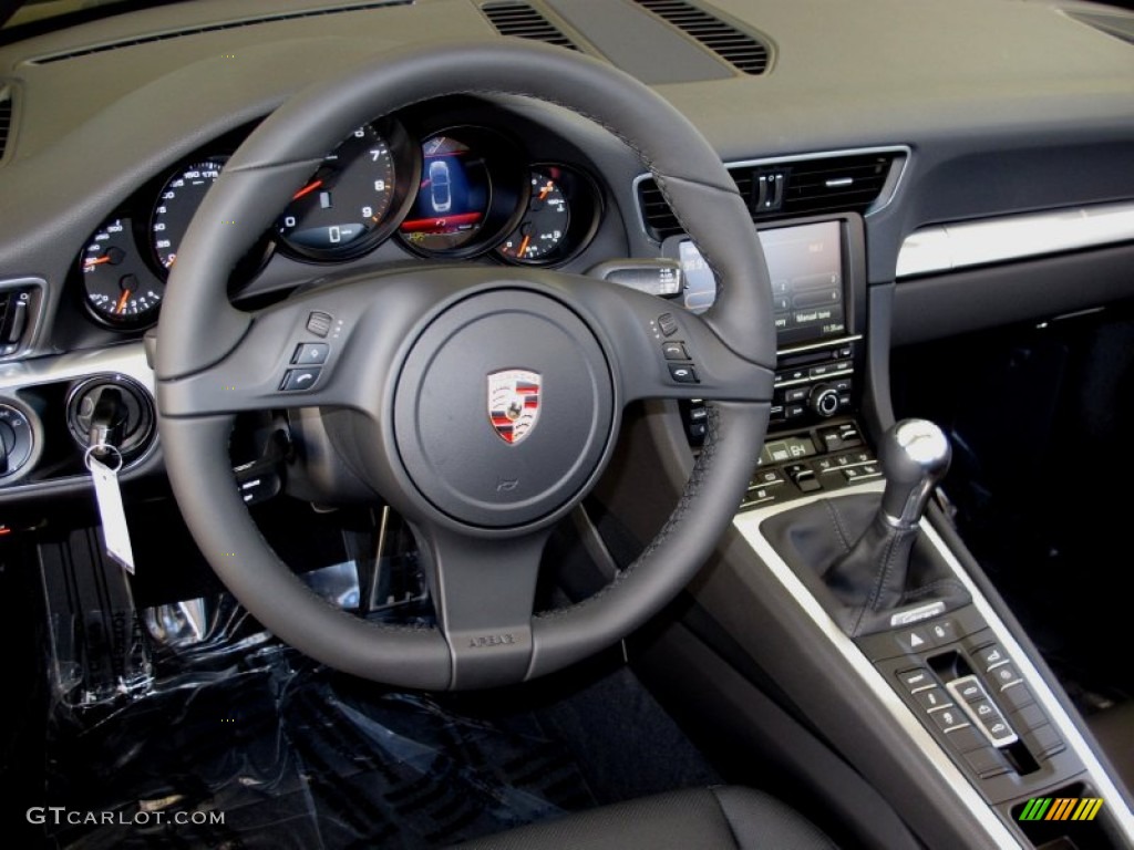 2012 Porsche New 911 Carrera Cabriolet Black Dashboard Photo #65460325