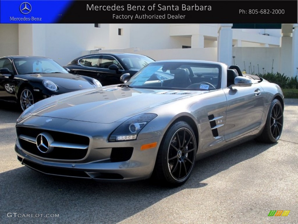 2012 SLS AMG Roadster - AMG Imola Grey Metallic / designo Black photo #1