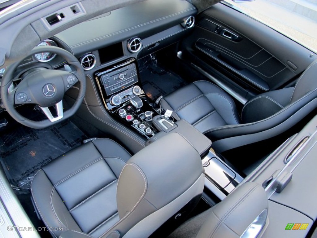 designo Black Interior 2012 Mercedes-Benz SLS AMG Roadster Photo #65460391