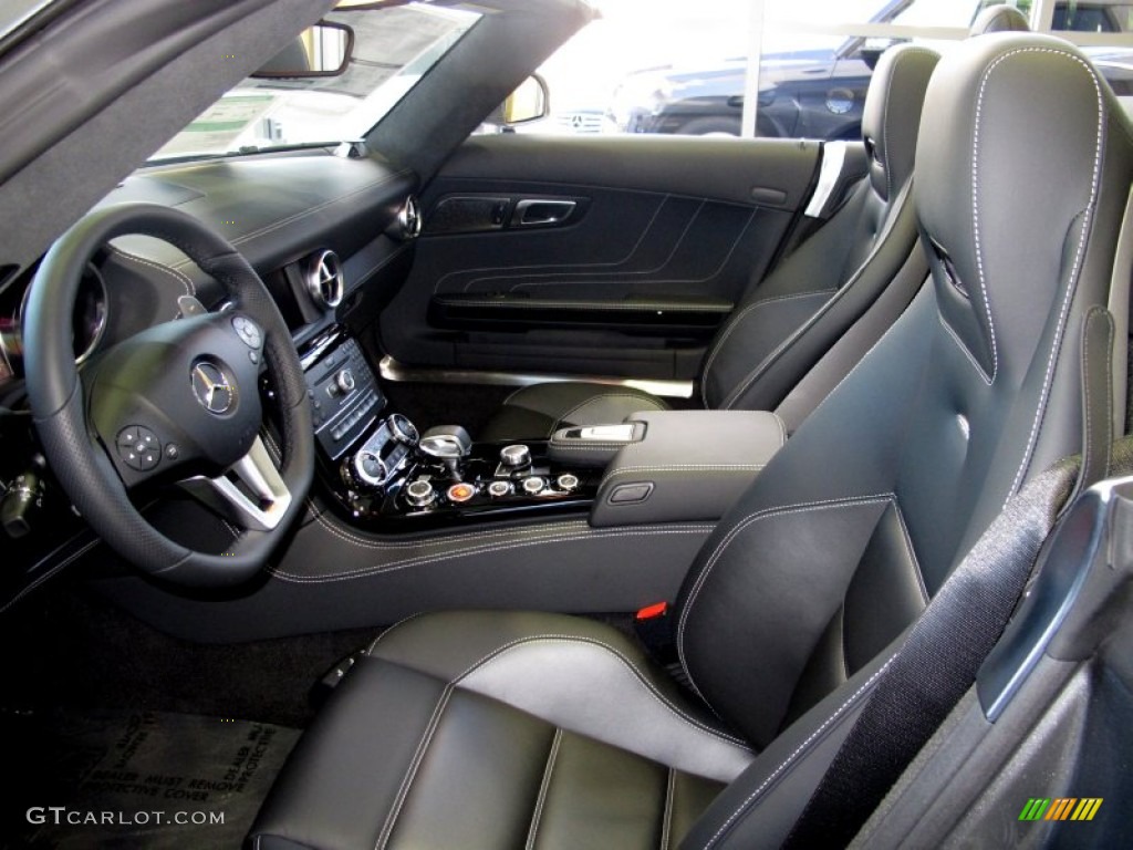 designo Black Interior 2012 Mercedes-Benz SLS AMG Roadster Photo #65460400