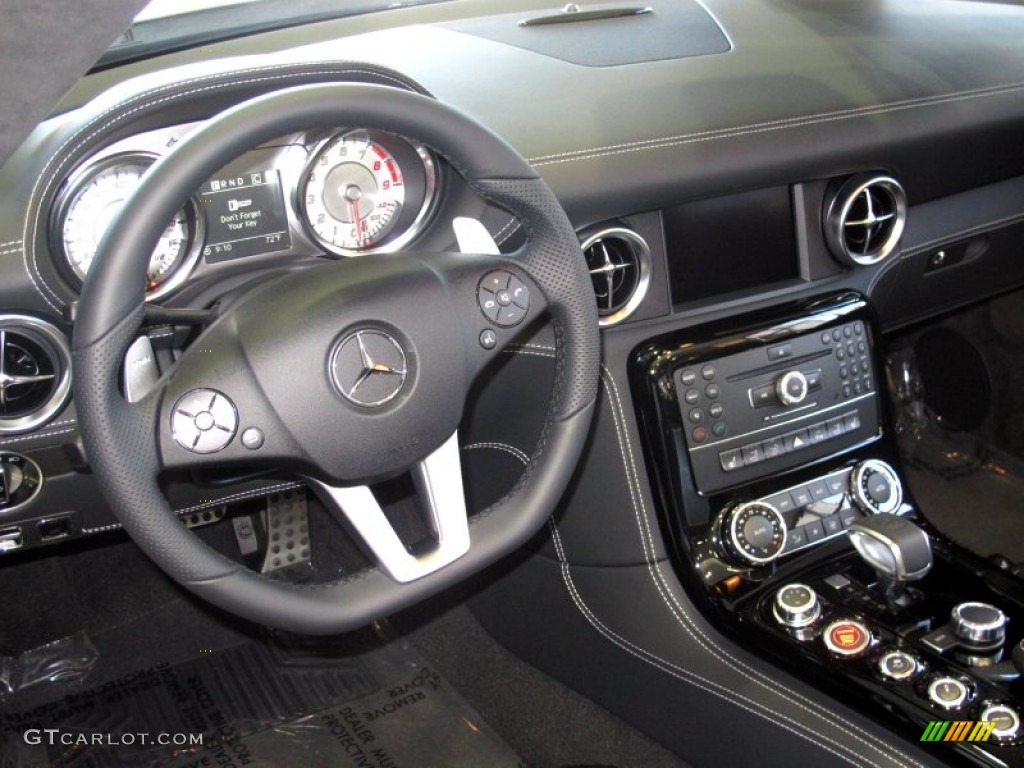 2012 Mercedes-Benz SLS AMG Roadster designo Black Dashboard Photo #65460415