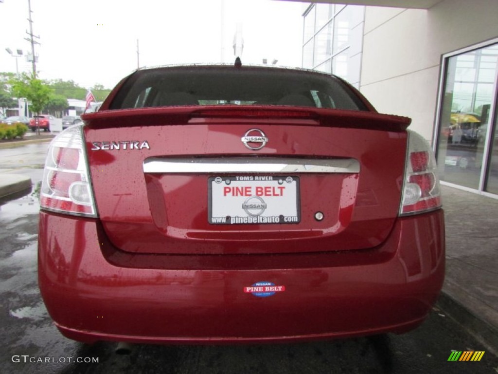 2011 Sentra 2.0 S - Red Brick / Charcoal photo #6