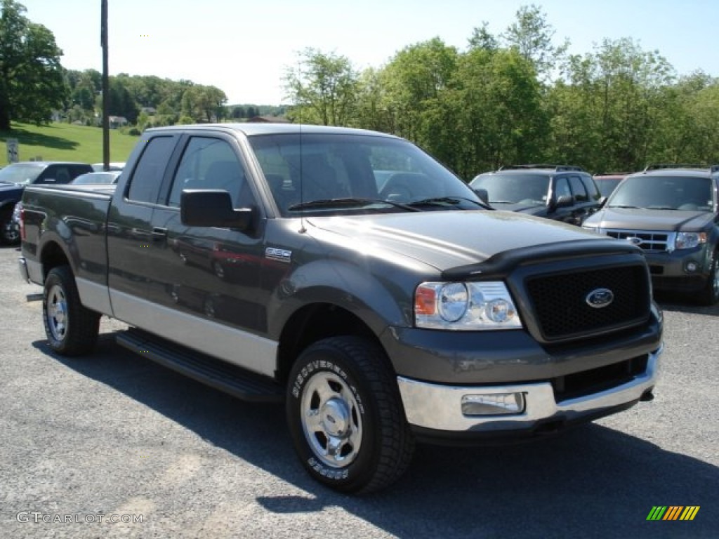2004 F150 XLT SuperCab 4x4 - Dark Shadow Grey Metallic / Medium/Dark Flint photo #2