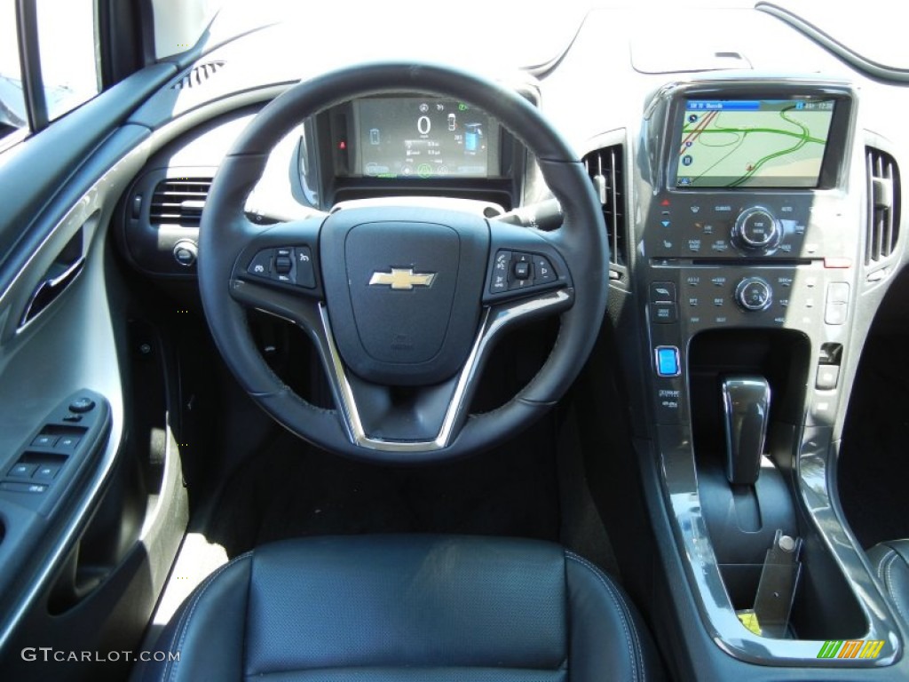 2012 Chevrolet Volt Hatchback Jet Black/Dark Accents Dashboard Photo #65463025