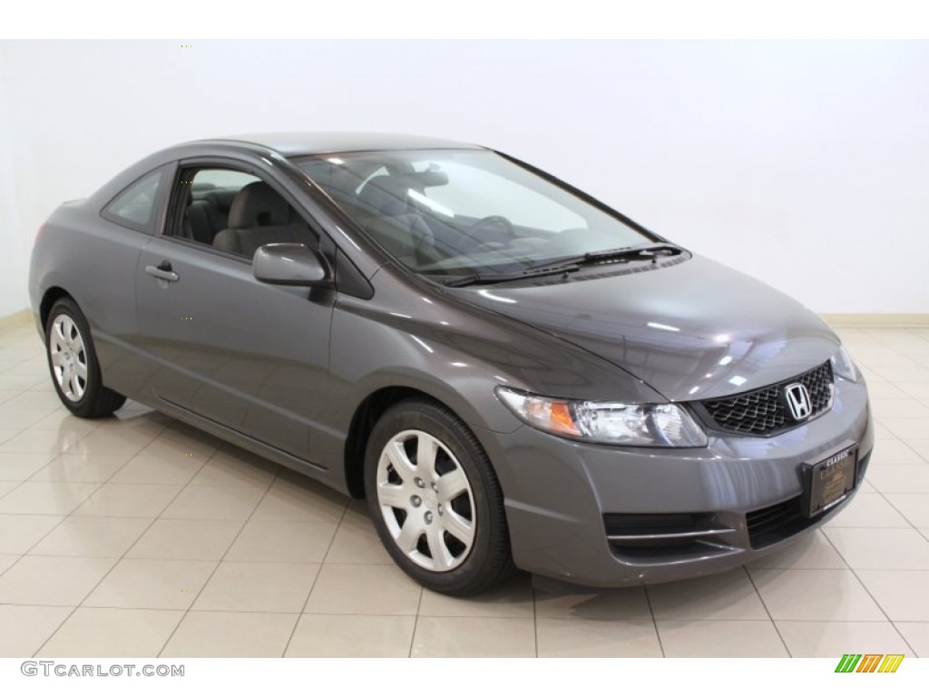 2009 Civic LX Coupe - Polished Metal Metallic / Gray photo #1