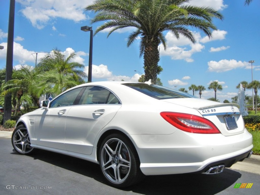 Diamond White Metallic 2012 Mercedes-Benz CLS 63 AMG Exterior Photo #65465023