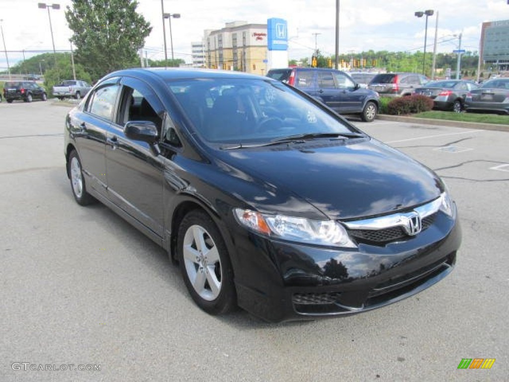 2010 Civic LX-S Sedan - Crystal Black Pearl / Black photo #4