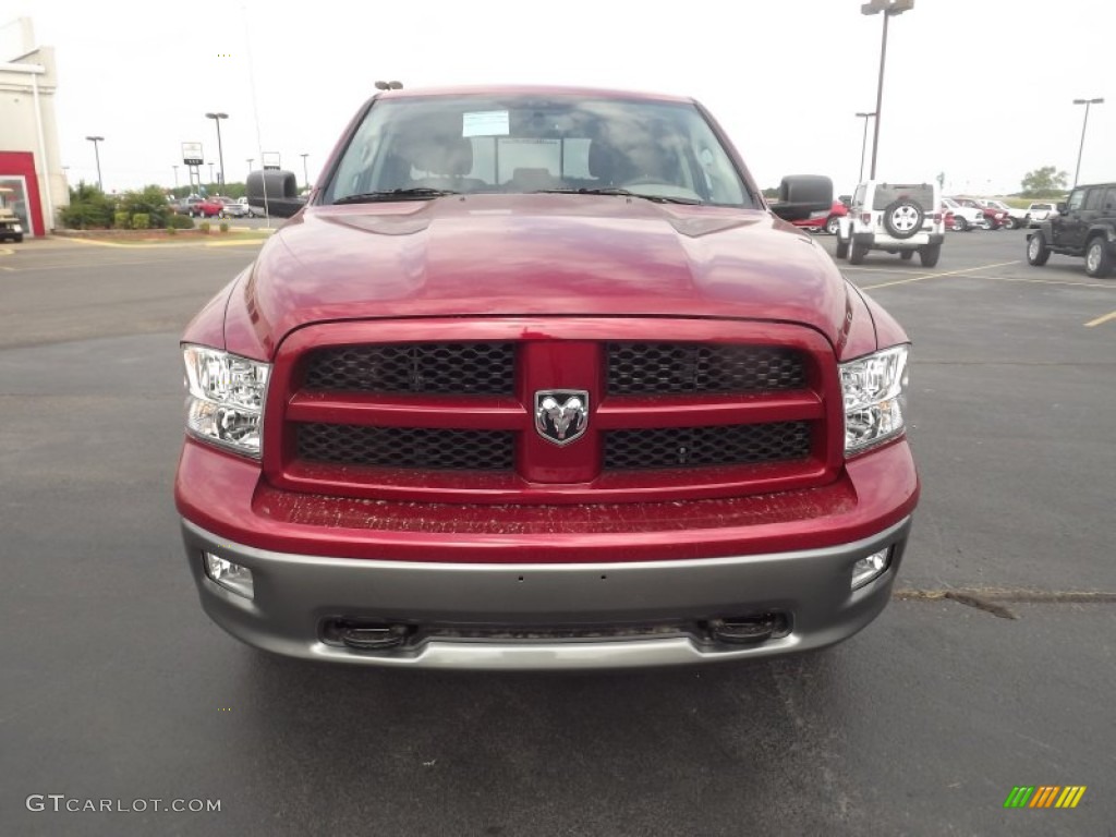 2012 Ram 1500 SLT Quad Cab 4x4 - Deep Cherry Red Crystal Pearl / Dark Slate Gray/Medium Graystone photo #2