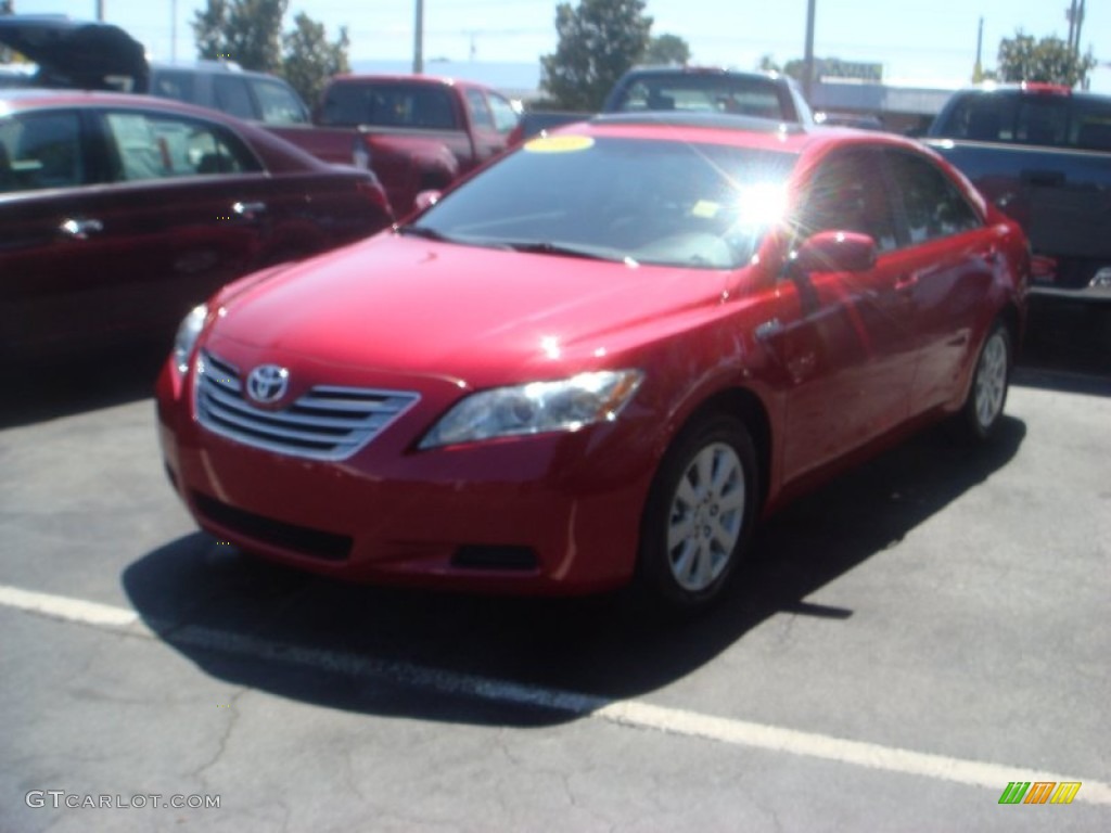 2008 Camry Hybrid - Barcelona Red Metallic / Bisque photo #3