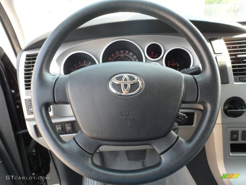 2010 Toyota Tundra Texas Edition Double Cab Graphite Gray Steering Wheel Photo #65469973