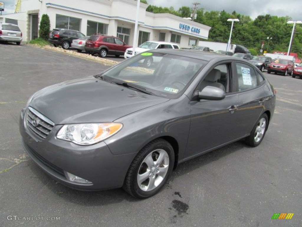 2009 Elantra SE Sedan - Carbon Gray / Gray photo #6