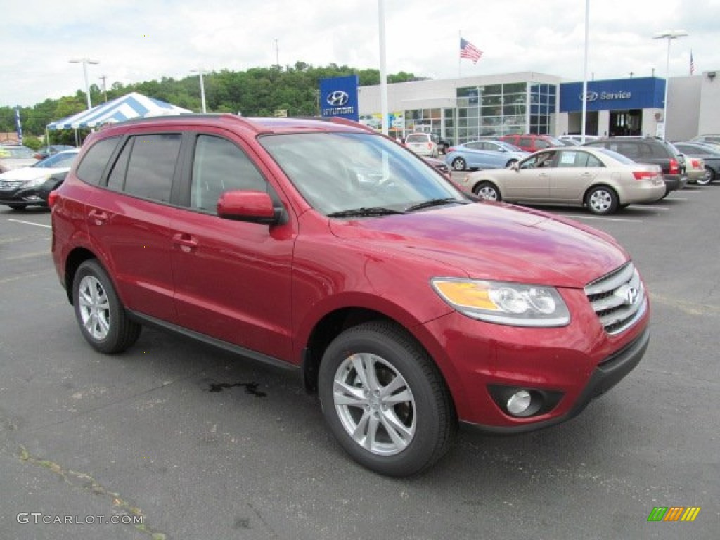 2012 Santa Fe Limited V6 AWD - Sierra Red / Beige photo #1