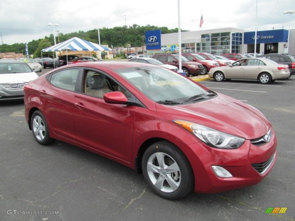 2013 Elantra GLS - Red Allure / Beige photo #1
