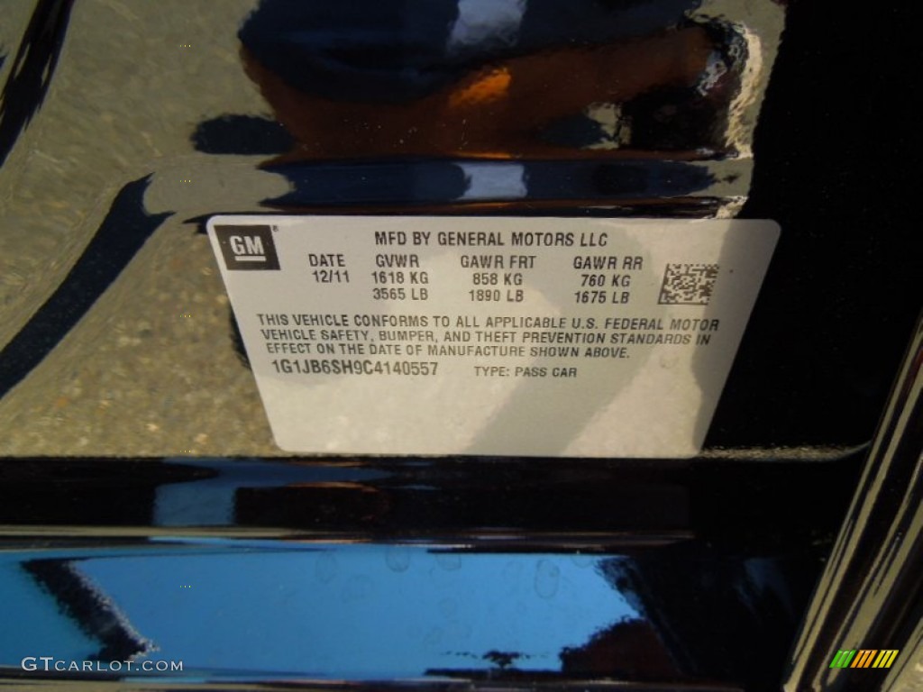 2012 Sonic LS Hatch - Black / Jet Black/Dark Titanium photo #7