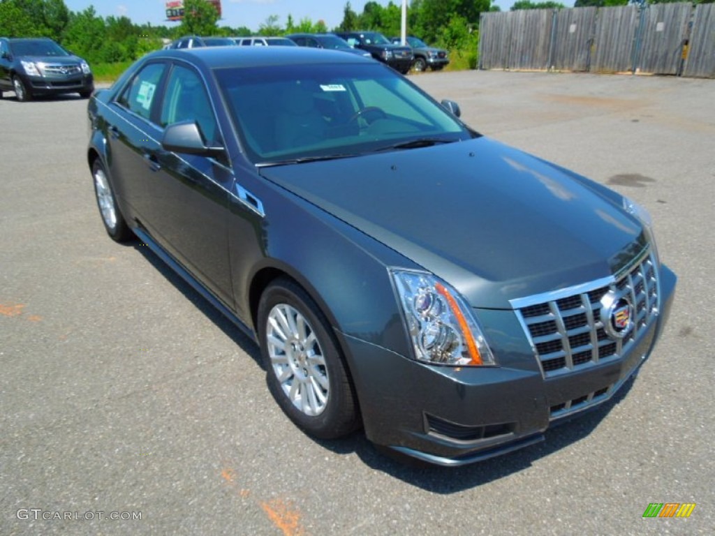 2012 CTS 3.0 Sedan - Thunder Gray ChromaFlair / Light Titanium/Ebony photo #2