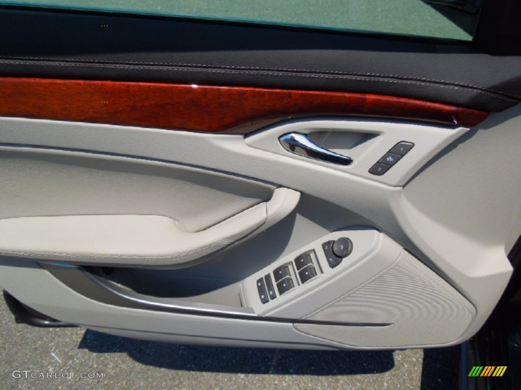 2012 Cadillac CTS 3.0 Sedan Light Titanium/Ebony Door Panel Photo #65475655