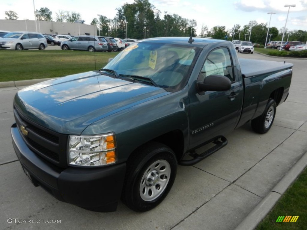 2008 Silverado 1500 Work Truck Regular Cab - Blue Granite Metallic / Dark Titanium photo #7