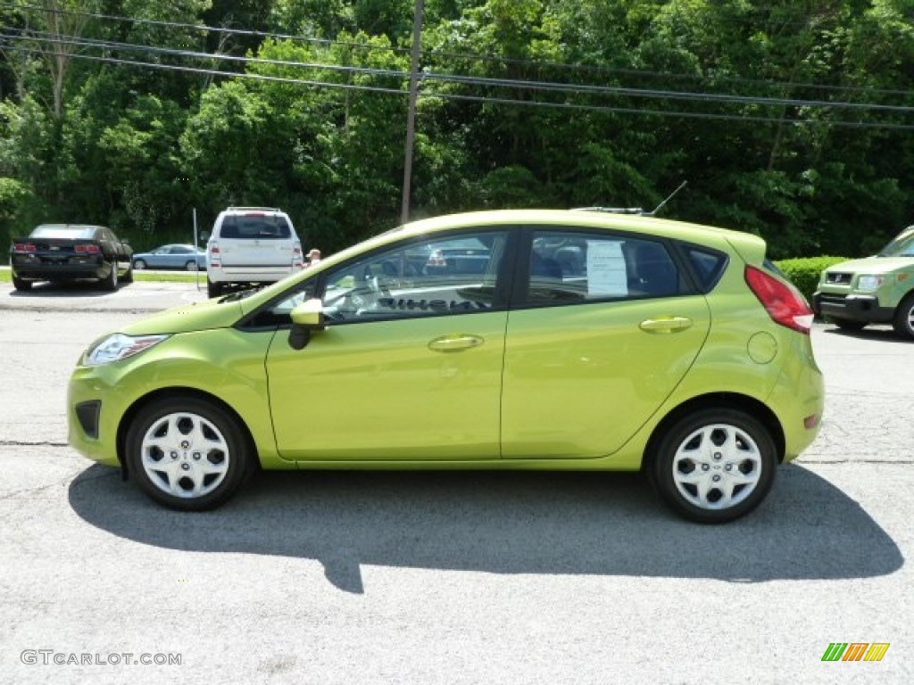 Lime Squeeze Metallic 2011 Ford Fiesta SE Hatchback Exterior Photo #65476957