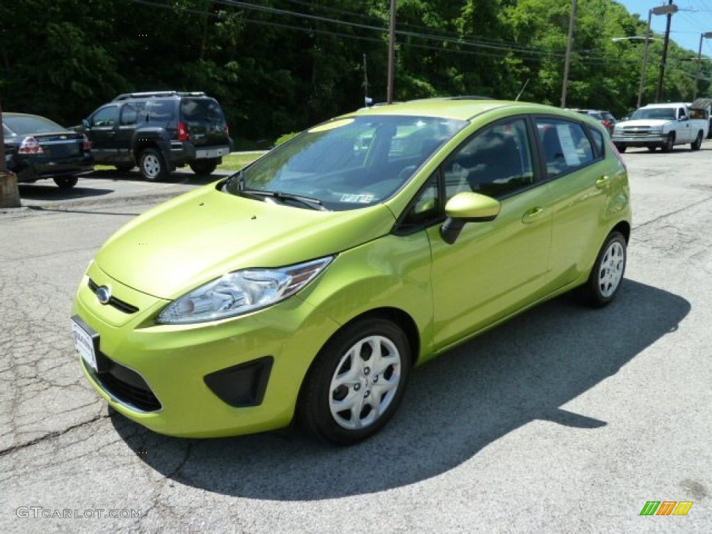 Lime Squeeze Metallic 2011 Ford Fiesta SE Hatchback Exterior Photo #65476963