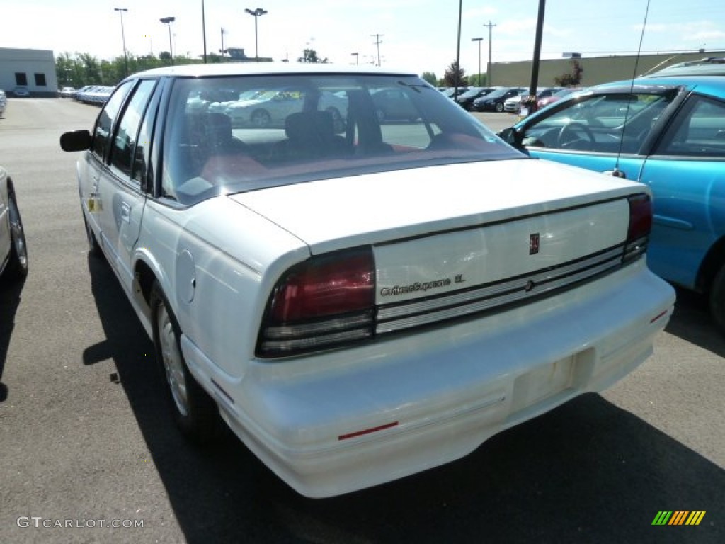 1995 Cutlass Supreme S Sedan - White / Dark Red photo #3