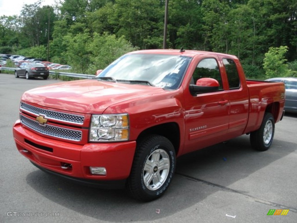 2012 Silverado 1500 LT Extended Cab 4x4 - Victory Red / Ebony photo #4