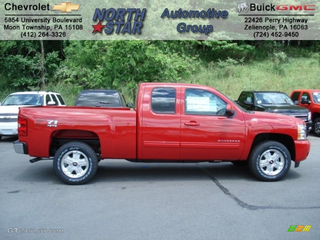 2012 Silverado 1500 LT Extended Cab 4x4 - Victory Red / Ebony photo #1