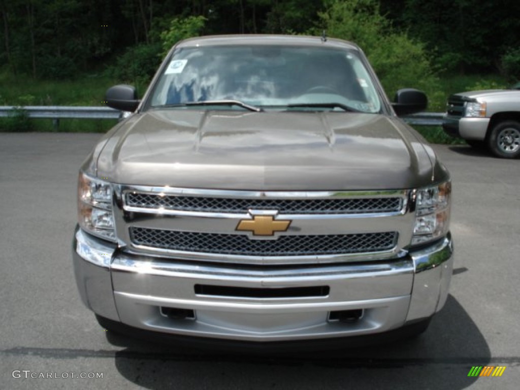 2012 Silverado 1500 LS Extended Cab 4x4 - Mocha Steel Metallic / Dark Titanium photo #3