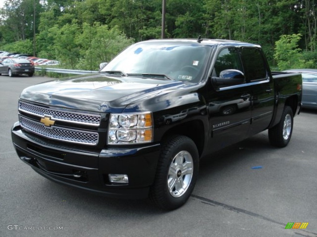 2012 Silverado 1500 LTZ Crew Cab 4x4 - Black / Ebony photo #4