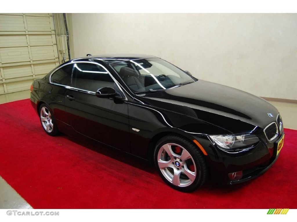 2009 3 Series 328i Coupe - Jet Black / Black photo #1