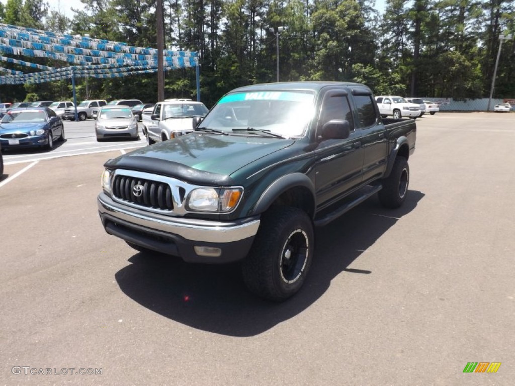 2002 Tacoma V6 Double Cab 4x4 - Imperial Jade Green Mica / Charcoal photo #1