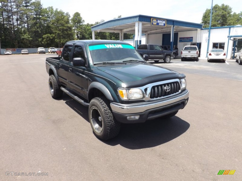 2002 Tacoma V6 Double Cab 4x4 - Imperial Jade Green Mica / Charcoal photo #7