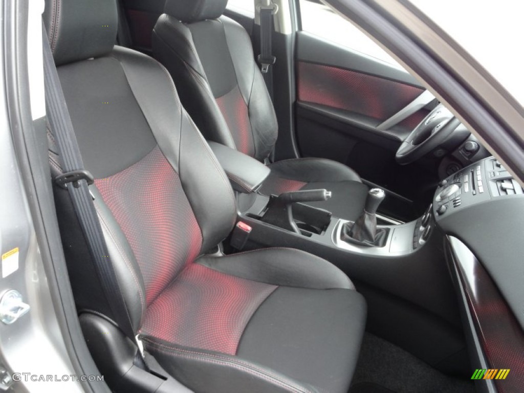 Black/Red Interior 2010 Mazda MAZDA3 MAZDASPEED3 Grand Touring 5 Door Photo #65486359