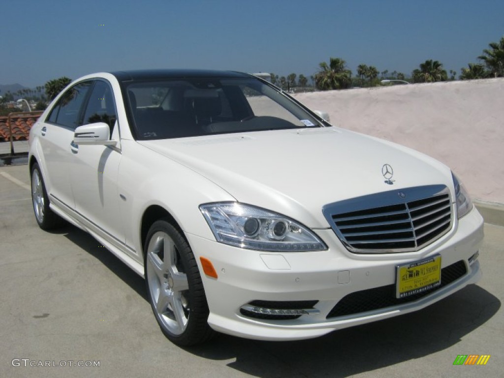 2012 S 550 Sedan - Diamond White Metallic / Black photo #1